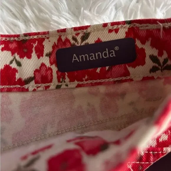 Gloria Vanderbilt Floral Jean Shorts Amanda Heritage Fit Bermuda Classic Rise 4P - Picture 8 of 10